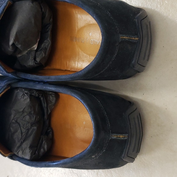 Donald J pliner men's size 8 blue suede slip-on loafers shoes - Picture 4 of 4
